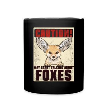 Fennek Fuchs Fennec Fox Wüstenfuchs - Tasse einfarbig - Schwarz - Vorne