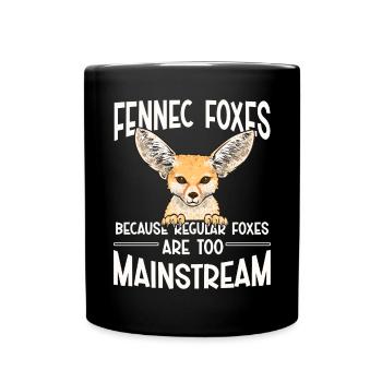 Fennek Fuchs Fennec Fox Wüstenfuchs - Tasse einfarbig - Schwarz - Vorne