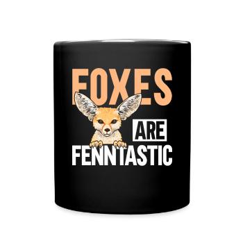 Fennek Fuchs Fennec Fox Wüstenfuchs - Tasse einfarbig - Schwarz - Vorne