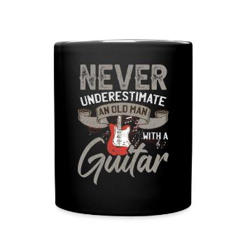 Lustiger Gitarrist und Musiker Band Fan Design - Tasse einfarbig - Schwarz - Vorne