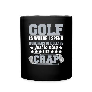 Golf Funny Humor - Full Colour Mug - black - Front
