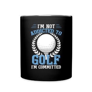 Je ne suis pas accro au golf - Mug uni - noir - Devant