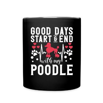 Cadeaux Caniche - Mug uni - noir - Devant