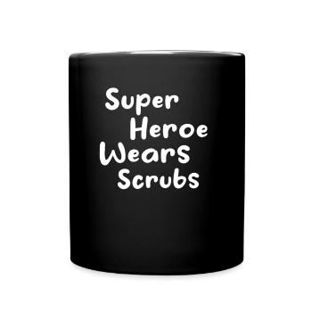 Soins infirmiers - Le super-héros porte des gommages - Mug uni - noir - Devant