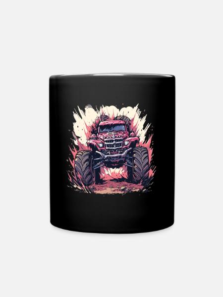 Monstertruck - Tasse einfarbig - Schwarz