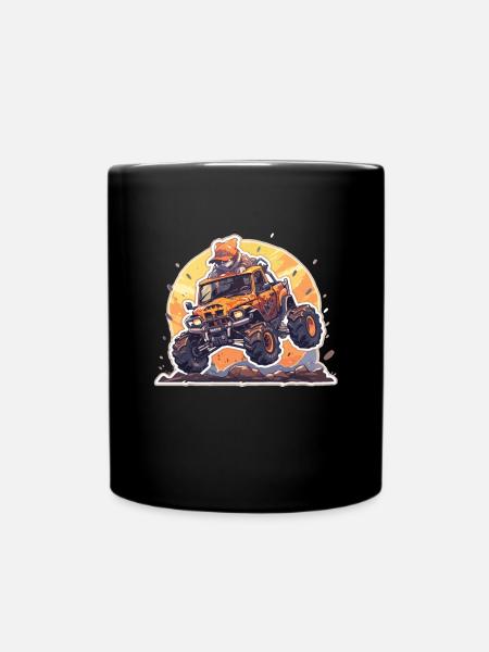 Monstertruck - Tasse einfarbig - Schwarz