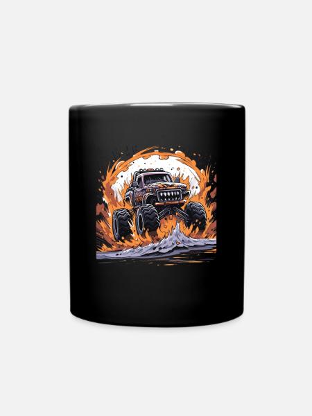 Monstertruck - Enfärgad mugg - svart