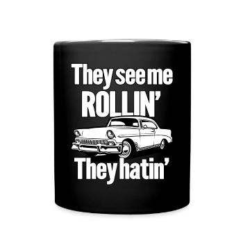 Rollin' Revolution Classic Car Lover - Full Colour Mug - black - Front