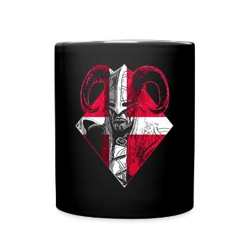 Dänischer Wikinger Krieger - Tasse einfarbig - Schwarz - Vorne
