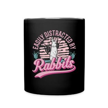 Facilement distrait par Rabbits Rabbit - Mug uni - noir - Devant