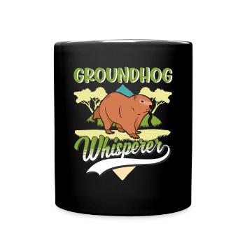 Groundhog Whisperer Groundhog Woodhog Marmot - Full Colour Mug - black - Front