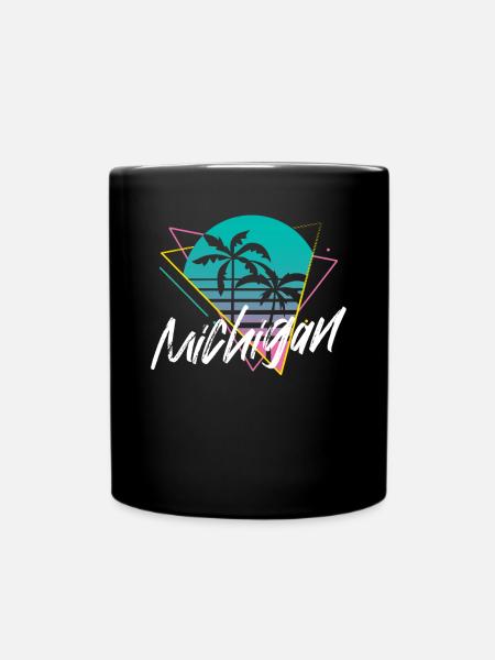 michigan - Tasse einfarbig - Schwarz