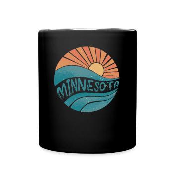 Minnesota - Tasse einfarbig - Schwarz - Vorne