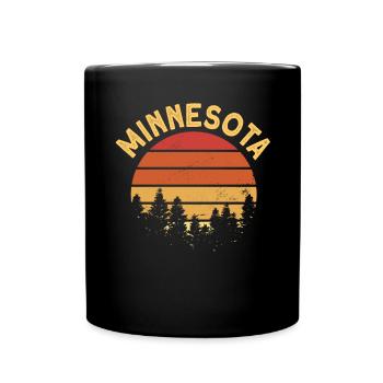 Minnesota - Tasse einfarbig - Schwarz - Vorne