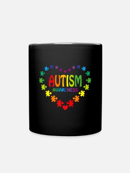 World Autism Awareness 2 April 2023 Autismus Niedlich Au - Tasse einfarbig - Schwarz