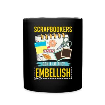 Scrapbooking - Full Colour Mug - black - Front