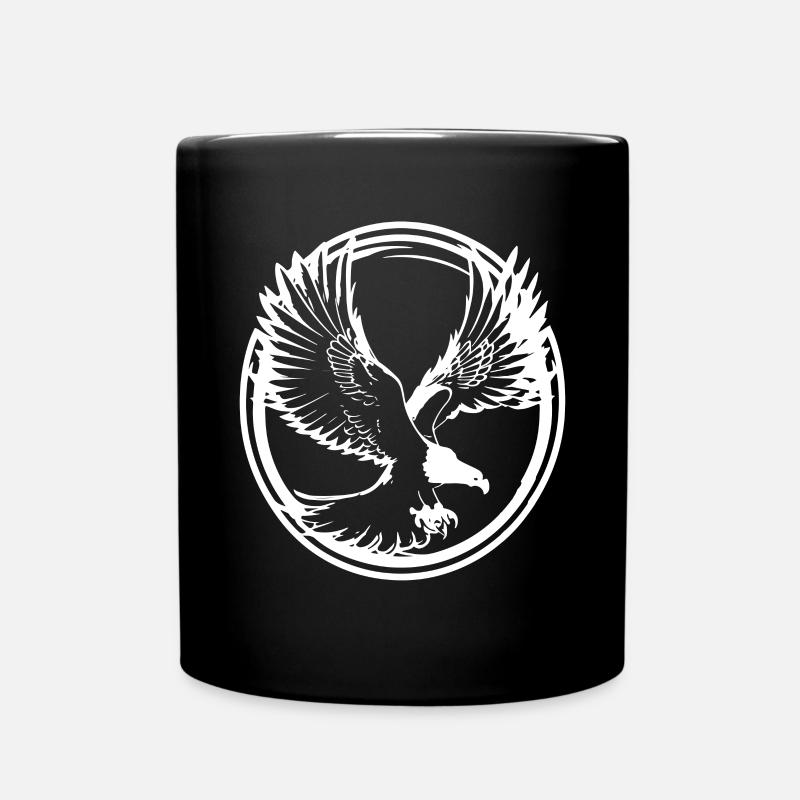 Starke Adler Silhouette - Tasse einfarbig - Schwarz