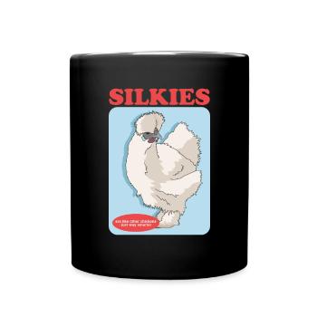 Silk Chickens Silk Chicken Silkie Chickens Cadeau - Mug uni - noir - Devant