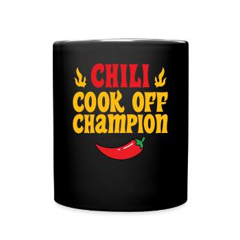 Amateur de nourriture épicée Poivre drôle Chili rouge Cook Off C - Mug uni - noir - Devant