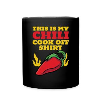 Nourriture épicée ardente poivron rouge cool c’est mon chili - Mug uni - noir - Devant