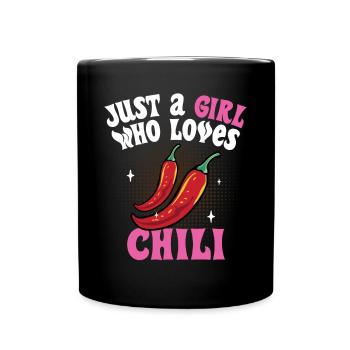 Women Just A Girl Who Loves Chili Hot Spicy Food R - Full Colour Mug - black - Front