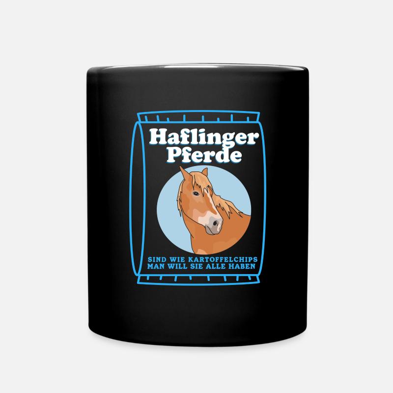 Haflinger Pferd Pferdebesitzer Haffi Geschenk - Tasse einfarbig - Schwarz
