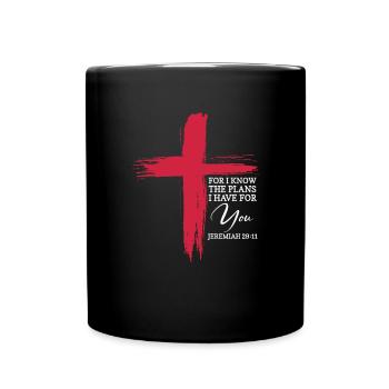 Bible Bible Versets chrétiens Don de Jésus - Mug uni - noir - Devant