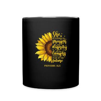 Bible Bible Versets chrétiens Don de Jésus - Mug uni - noir - Devant