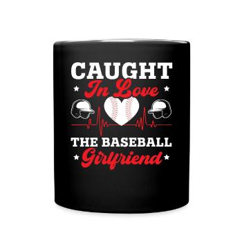 Baseball-Freundin Sportliebhaber Baseball-Fan - Tasse einfarbig - Schwarz - Vorne