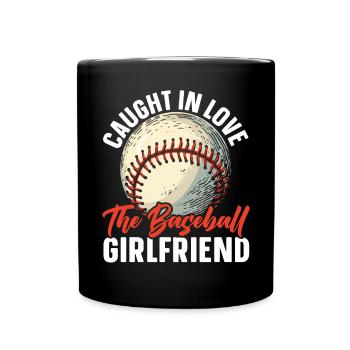 Baseball-Freundin Sportliebhaber Baseball-Fan - Tasse einfarbig - Schwarz - Vorne