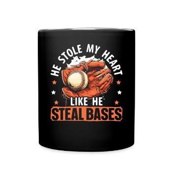 Baseball Girlfriend Sport Lover Baseball Fan - Full Colour Mug - black - Front