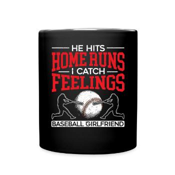 Baseball-Freundin Sportliebhaber Baseball-Fan - Tasse einfarbig - Schwarz - Vorne