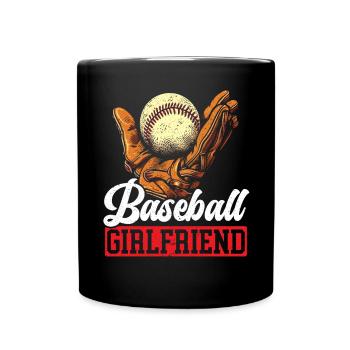 Baseball-Freundin Sportliebhaber Baseball-Fan - Tasse einfarbig - Schwarz - Vorne
