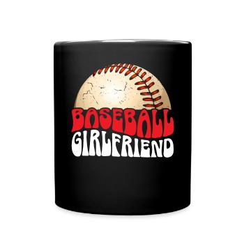 Baseball-Freundin Sportliebhaber Baseball-Fan - Tasse einfarbig - Schwarz - Vorne