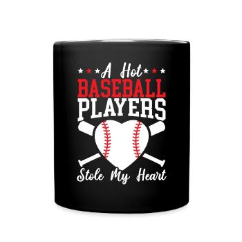 Baseball-Freundin Sportliebhaber Baseball-Fan - Tasse einfarbig - Schwarz - Vorne