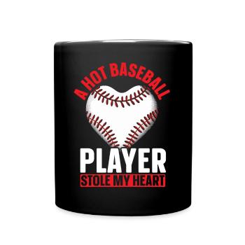 Baseball-Freundin Sportliebhaber Baseball-Fan - Tasse einfarbig - Schwarz - Vorne
