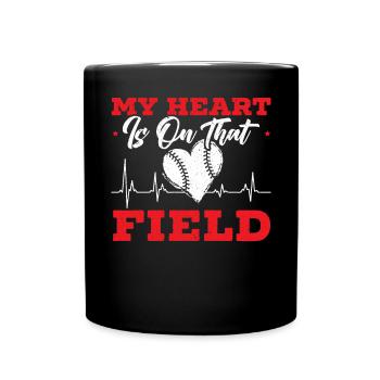 Baseball-Freundin Sportliebhaber Baseball-Fan - Tasse einfarbig - Schwarz - Vorne