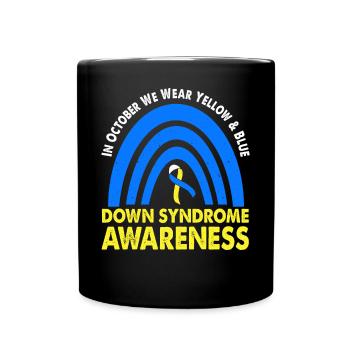 En octobre, nous portons le jaune et le bleu - Mug uni - noir - Devant