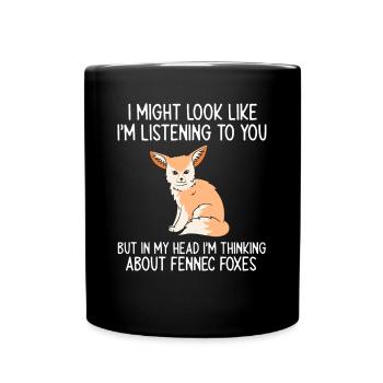 Fennek Fuchs Fennec Fox Wüstenfuchs - Tasse einfarbig - Schwarz - Vorne