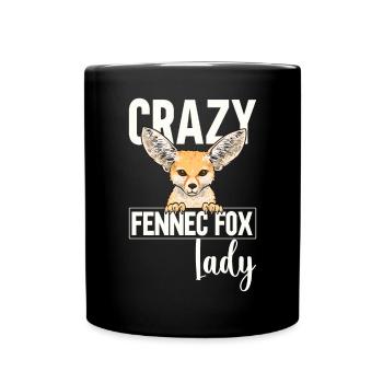 Fennek Fuchs Fennec Fox Wüstenfuchs - Tasse einfarbig - Schwarz - Vorne
