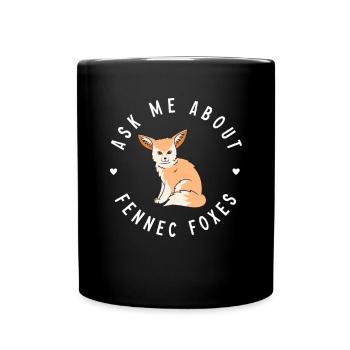 Fennek Fuchs Fennec Fox Wüstenfuchs - Tasse einfarbig - Schwarz - Vorne