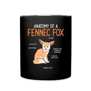 Fennek Fuchs Fennec Fox Wüstenfuchs - Tasse einfarbig - Schwarz - Vorne