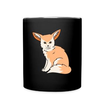 Fennek Fuchs Fennec Fox Wüstenfuchs - Tasse einfarbig - Schwarz - Vorne