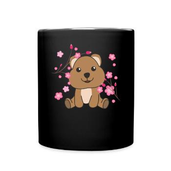 Quokka cute animals for children kawaii - Full Colour Mug - black - Front