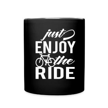 Just Enjoy The Ride Rennrad - Tasse einfarbig - Schwarz - Vorne