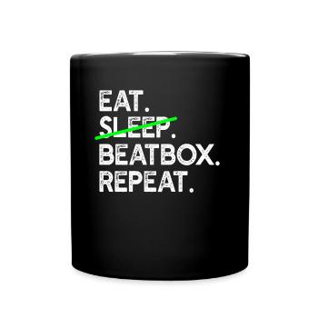 Beatboxer - Eat Sleep Beatbox Repeat - Beatboxing - Mug uni - noir - Devant