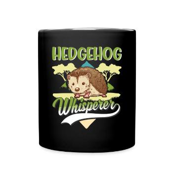 Igel Flüsterer Hedgehog Whisperer - Full Colour Mug - black - Front