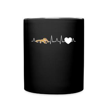 Battement de cœur de dragon barbu - Mug uni - noir - Devant