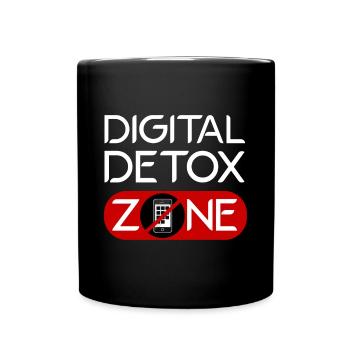 Technologie-pause Bildschirmfreie Zeit Offline - Tasse einfarbig - Schwarz - Vorne