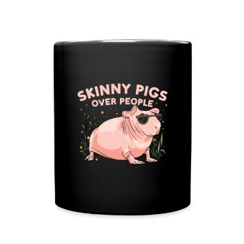 Hairless guinea pig Skinny piggy - Full Colour Mug - black - Front